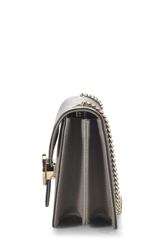 Grey Leather Interlocking Crossbody, , large image number 2