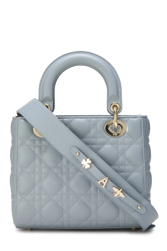 Blue Cannage Lambskin My ABCDior Lady Dior Small, , large image number 3