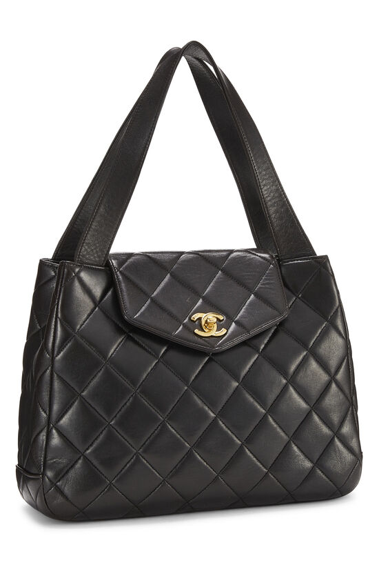 Chanel Black Quilted Lambskin Hobo Bag