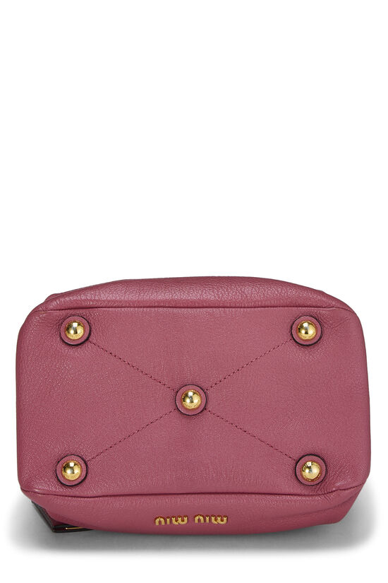 Pink Calfskin Leather Convertible Buckle Handbag, , large image number 4