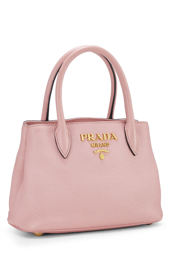 Pink Vitello Daino Handbag Mini