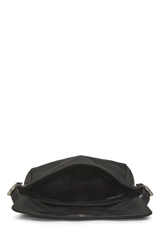 Black Techno Canvas Web Flap Messenger, , large image number 5