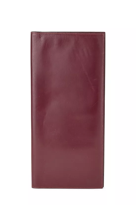 Burgundy Box Leather Business Card Book, , large image number 0