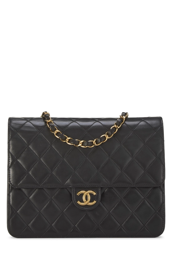Black Quilted Lambskin Ex Flap Small, , large image number 0