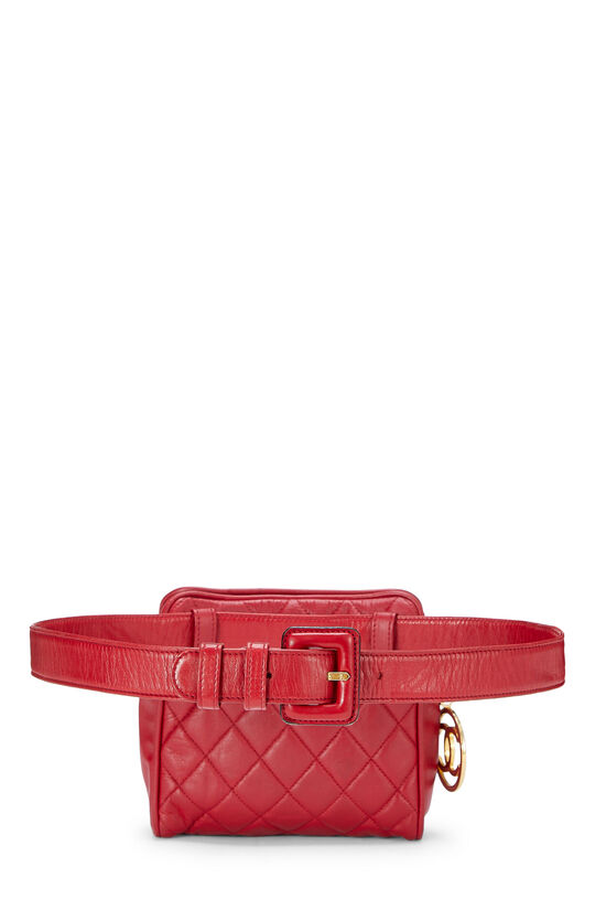 Chanel Red Quilted Lambskin Belt Bag 75 Q6A0011IRB016