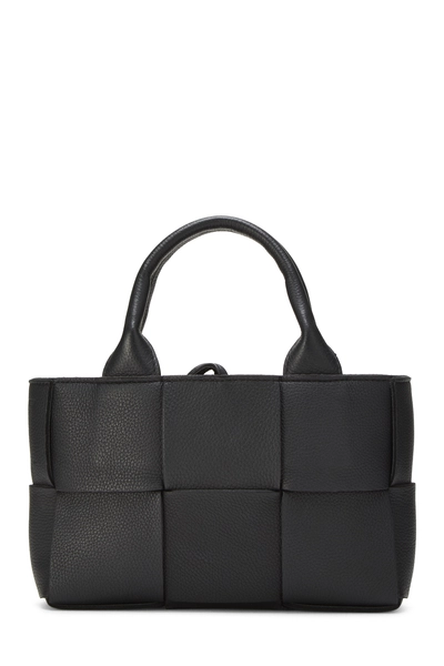 Bottega Veneta Black Calfskin Maxi Intrecciato Candy Arco Tote