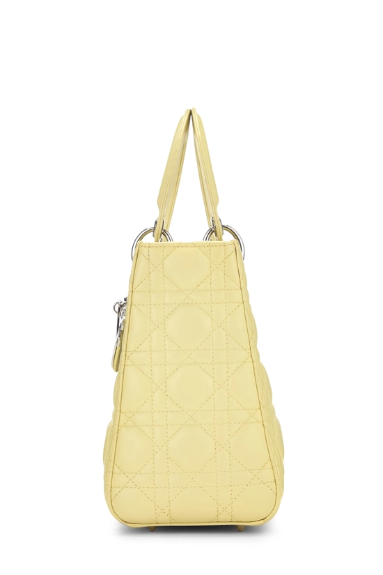 Yellow Cannage Quilted Lambskin Lady Dior Medium, , large image number 2