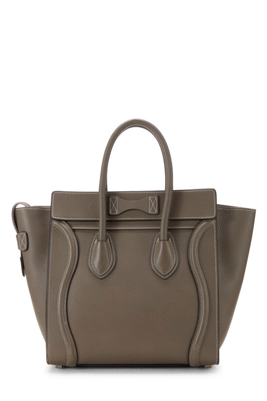 Grey Drummed Calfskin Luggage Micro, , large image number 3