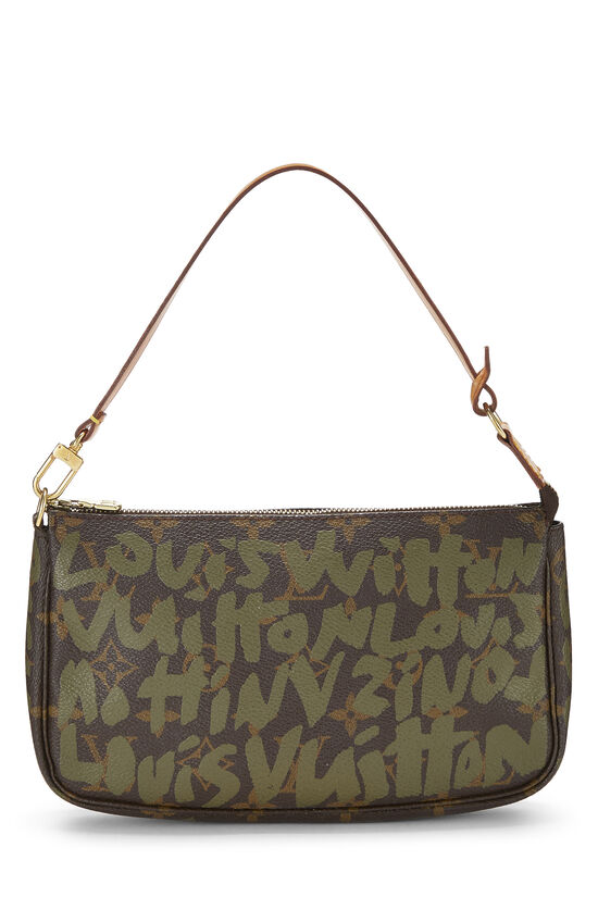 Stephen Sprouse x Louis Vuitton Green Graffiti Pochette, , large image number 0