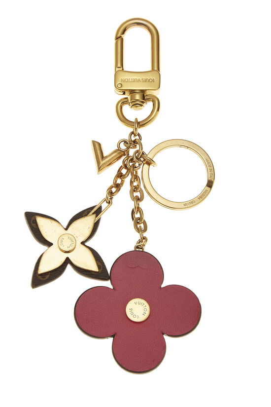 Gold & Multicolor Blooming Flowers Bag Charm, , large image number 1