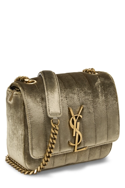 YSL Green Quilted Velvet Vicky Crossbody Small — photo 2
