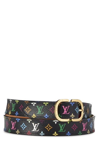 Takashi Murakami X Louis Vuitton Black Monogram Multicolore Ceinture 85