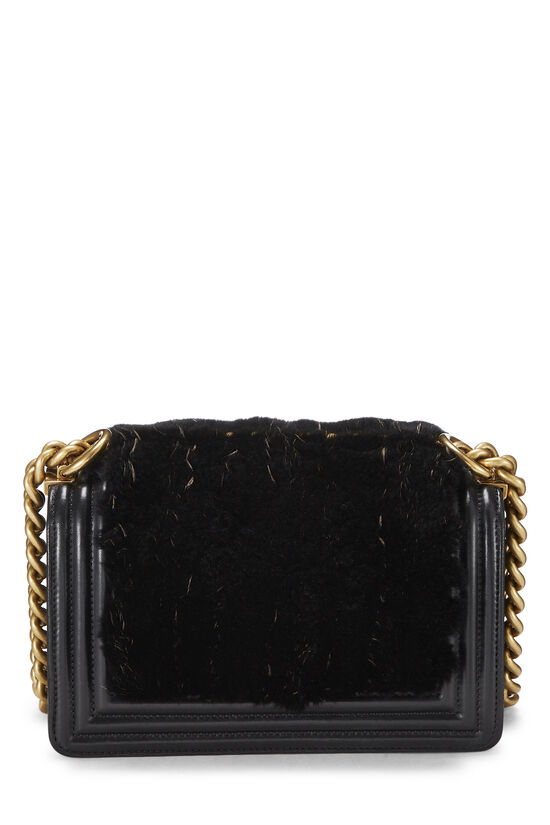 Chanel Black Lapin Boy Bag Small Q6B01AEKKH000