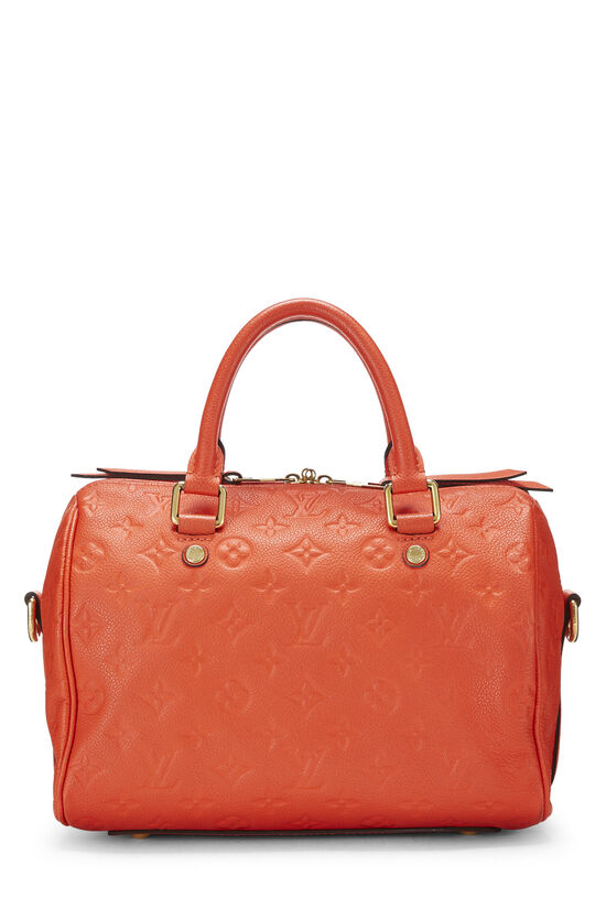Louis Vuitton Orange Monogram Empreinte Speedy Bandouliere 25 