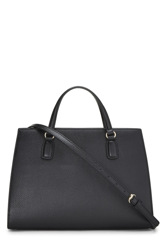 Black Grained Leather Soho Handbag, , large image number 3