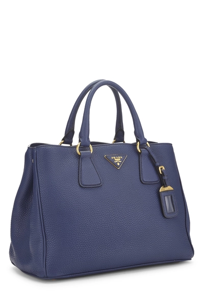 Navy Vitello Daino Convertible Handbag, , large
