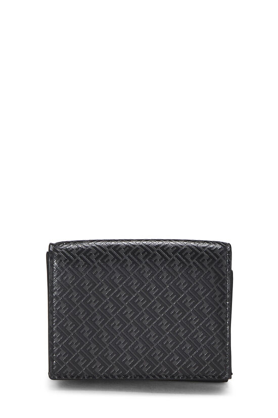 Black Zucchino Leather Trifold Wallet, , large image number 0