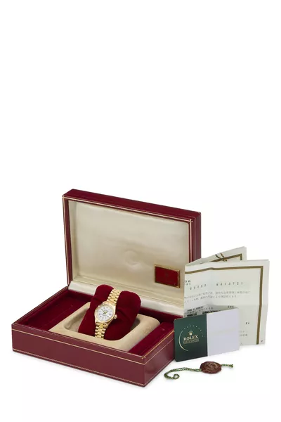 Diamond 18K Gold Bark Datejust President 69288 26mm, , large