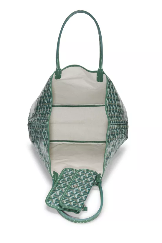 Green Goyardine Canvas Heart Saint-Louis PM, , large image number 5