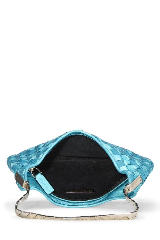 Blue Intrecciato Leather Shoulder Mini, , large image number 5