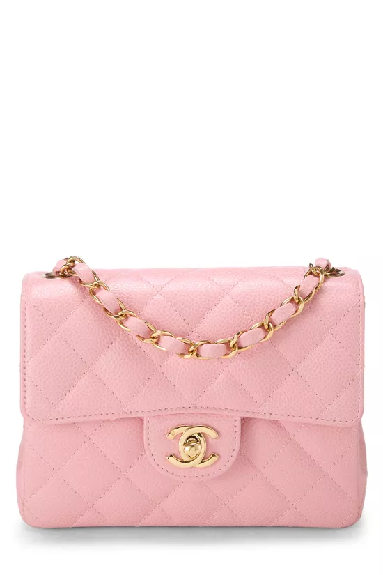 Pink Quilted Caviar Half Flap Mini, , large image number 0