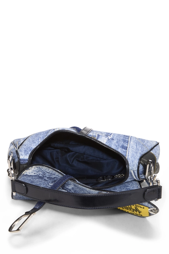 Blue Denim Diorella Double Saddle Bag, , large image number 5