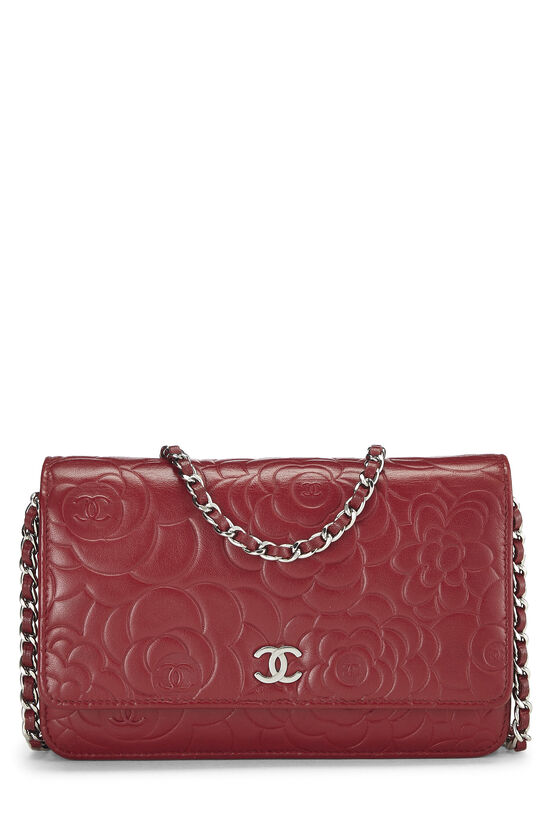 Authentic Chanel Camellia Pink Wallet on Chain WOC GHW