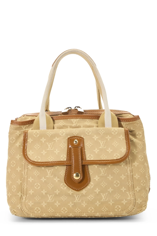 Beige Monogram Mini Lin Sac Mary Kate, , large image number 0