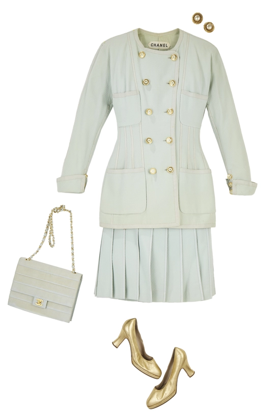 Pre-Owned Green 5 Piece Couture Set- Look #1 60CHX-219