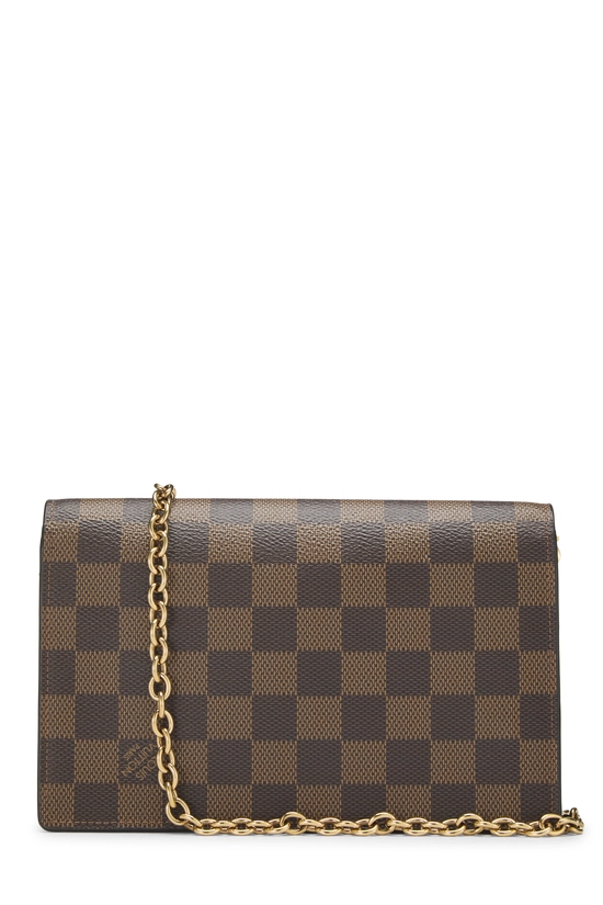 Black Damier Ebene Vavin Wallet On Chain (WOC), , large image number 3