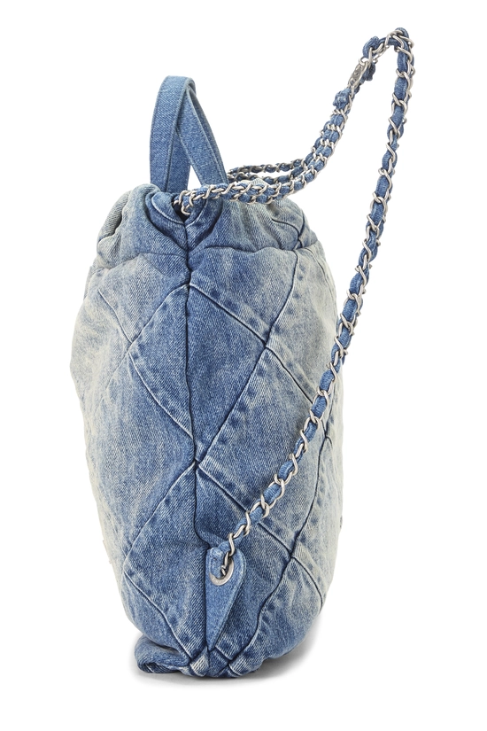 Blue Quilted Denim Chanel 22 Backpack, , large image number 2