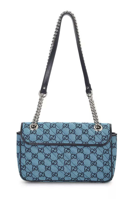 Blue GG Canvas Marmont Shoulder Bag Small, , large image number 3