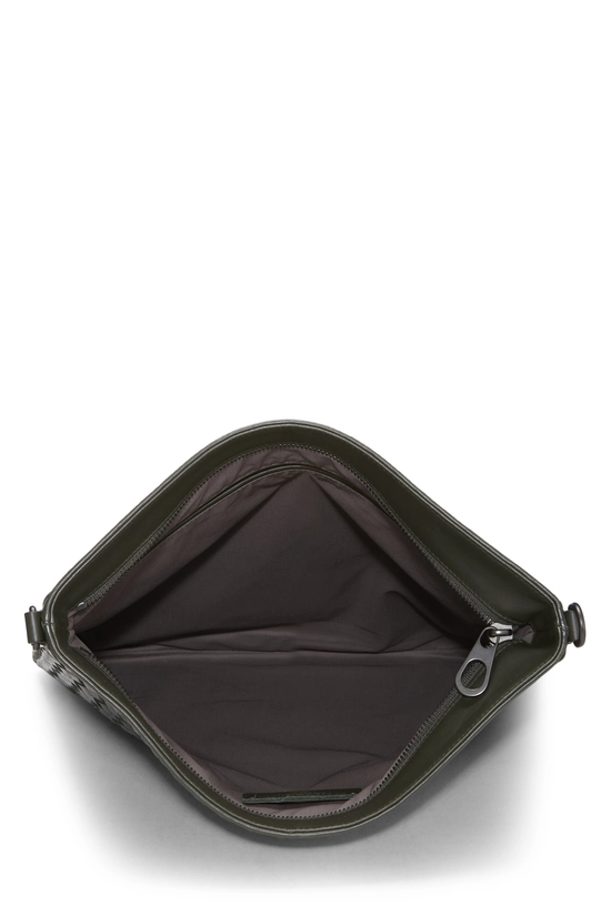 Green Intrecciato Flat Messenger Bag, , large image number 5