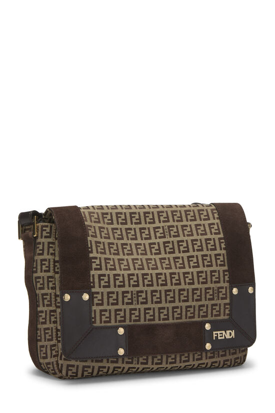Brown Zucchino Canvas Flap Messenger Bag Medium, , large image number 1