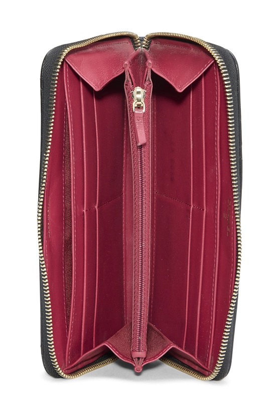 Black Quilted Lambskin 19 Zip Around Wallet, , large image number 3