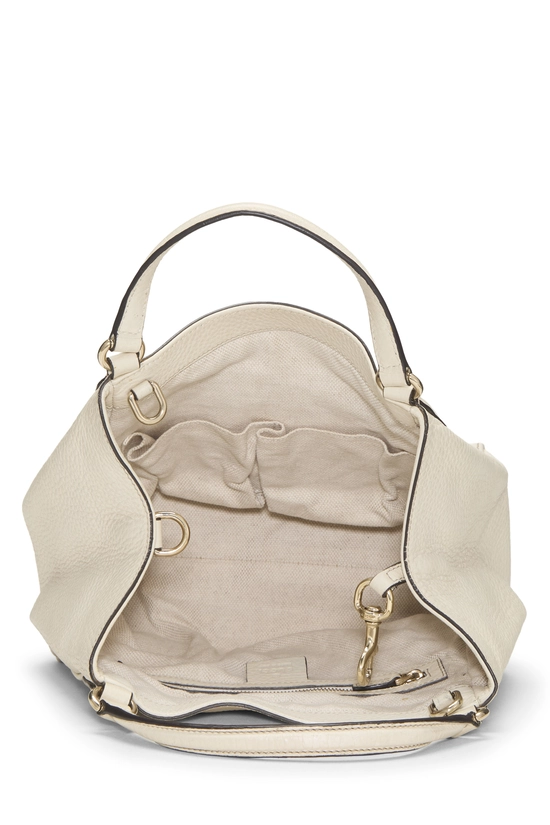 White Leather Soho Convertible Shoulder Bag Small, , large image number 5