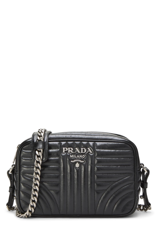 Black Calfskin Diagramme Camera Bag Medium, , large image number 0