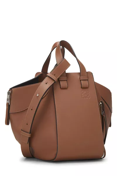 Brown Calfskin Hammock Bag Small, , large