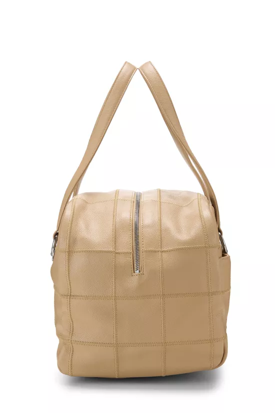 Beige Soft Caviar Chocolate Bar Shoulder Bag, , large image number 2