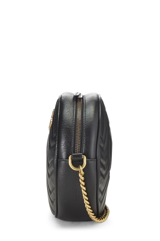 Black Leather GG Marmont Shoulder Bag Mini, , large image number 2