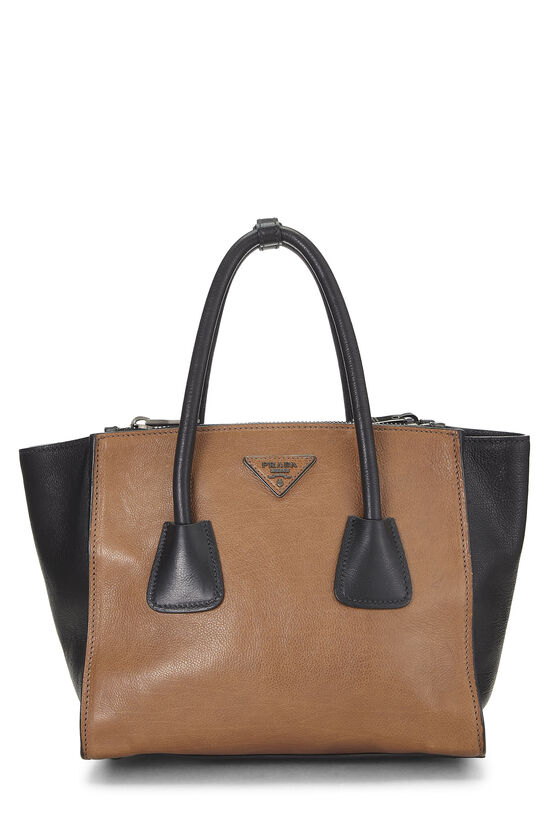 Black & Brown Calfskin Trapeze Tote, , large image number 0