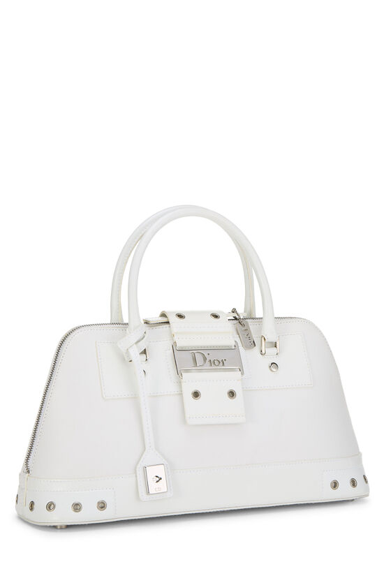 White Leather Street Chic Uptown Bag, , large image number 1