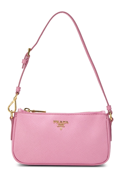 Prada Pink Saffiano Shoulder Bag Mini