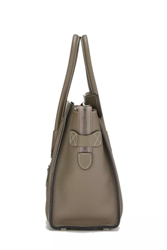 Grey Drummed Calfskin Luggage Micro, , large image number 2