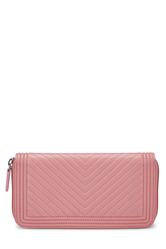 Pink Chevron Lambskin Boy Wallet, , large image number 4