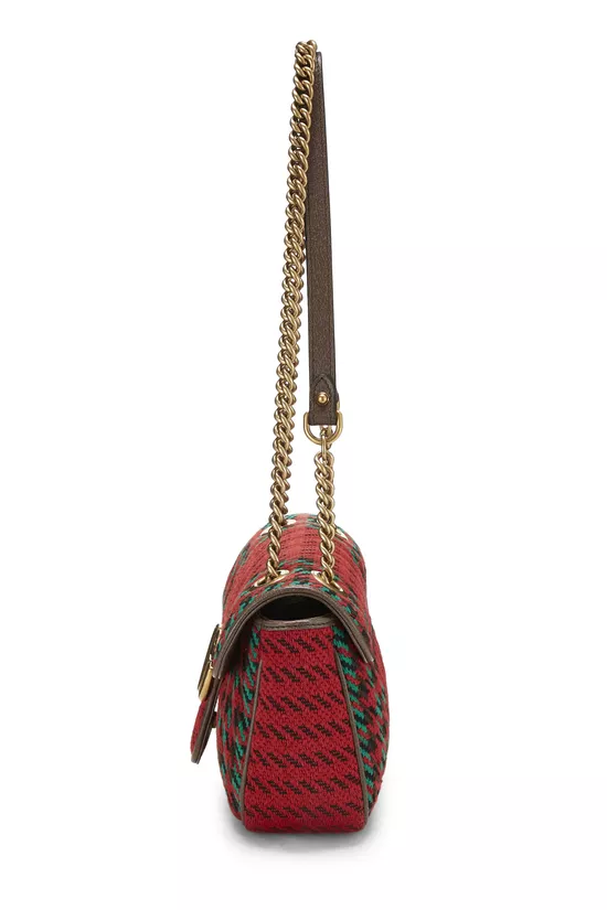 Multicolor Houndstooth Wool Marmont Shoulder Bag Small, , large image number 2