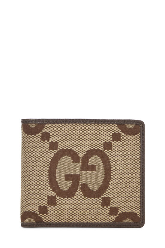 Brown Jumbo GG Canvas Wallet , , large image number 0