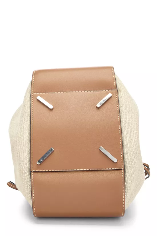 Brown Canvas Hammock Drawstring Bag Small, , large image number 4