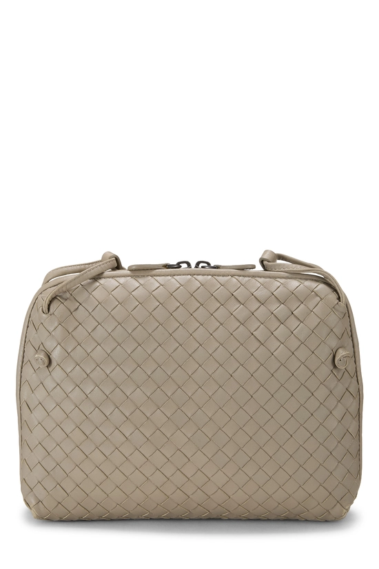 Grey Intrecciato Leather Nodini Crossbody, , large image number 0