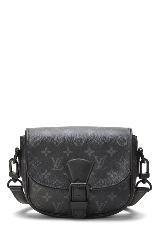 Black Monogram Eclipse Canvas Montsouris Messenger PM, , large image number 0